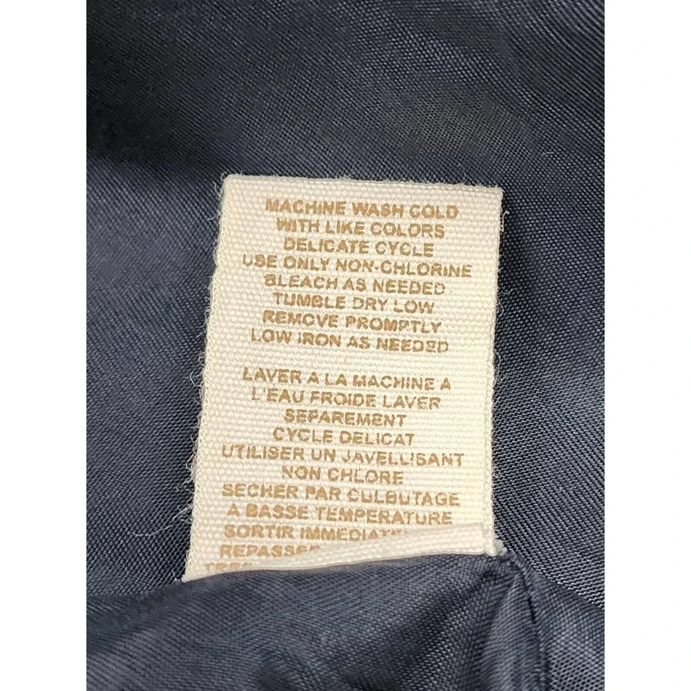 Free People Size 4 Velvet Navy Blue Jacket Gold Buttons Pleated Vintage